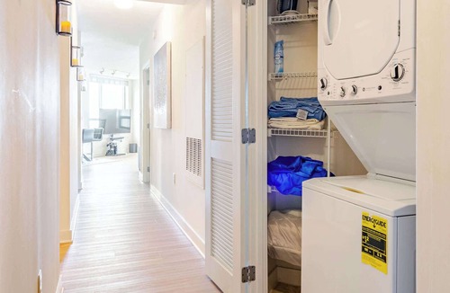 Downtown Apartment | Downtown Silver Spring 2BR Skyline Balcony Suite Walkable to DC Metro Luxepad