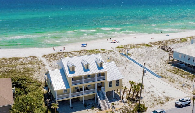 Beachfront Pensacola Home | Beautiful Gulf Views, Large Private Deck and Grill! in Pensacola Beach
