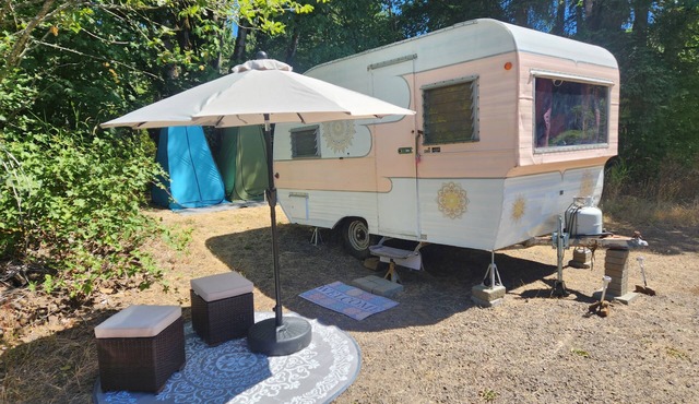 Boho Caravan themed, Vintage 1961 Oasis Camper in Monroe