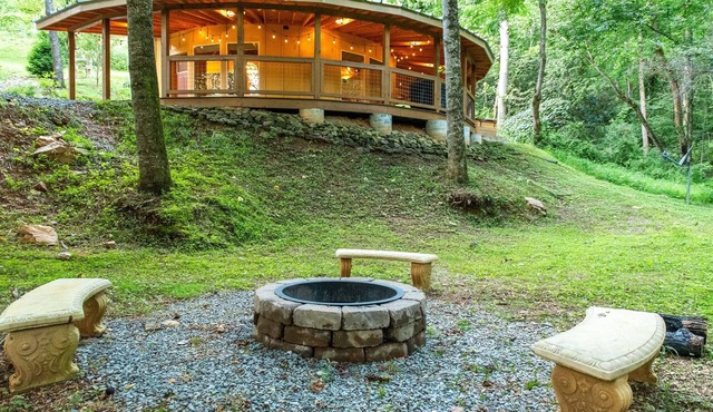 Hidden Falls Yurt in Bryson City