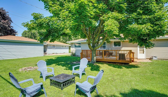 Large Backyard, Walk to Hospital: Sheboygan Abode! in Sheboygan