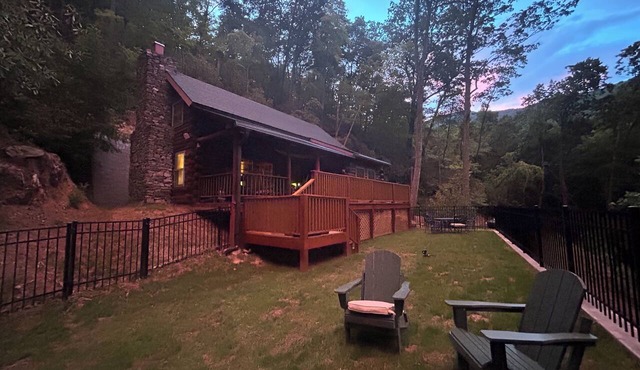 Peaceful Tree-top 3 bedroom cabin with fireplace in Black Mountain