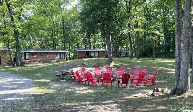 Rustic cabins in secluded campground with lake access and woods to wander in. in Tipton