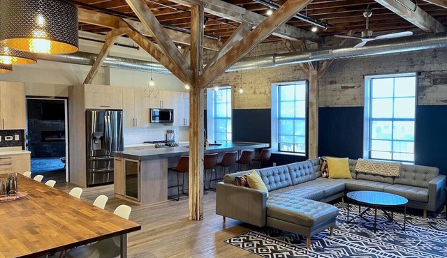 Spacious + modern loft with 3 bedrooms & game room in Dubuque