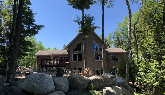 Waterfront Cabin on Crane Lake, Pickerel, WI 4 bedroom plus loft, 3 full bath in Pickerel