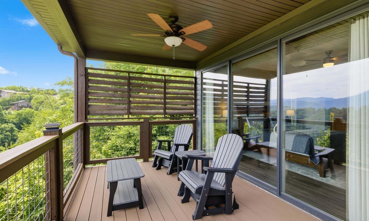 Chalet Village North Cabin | Viewtopia - Luxury Smoky Mountain Cabin in Gatlinburg | Views, Hot Tub, Firepit & Game Loft