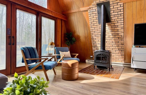 Sister Bay Cottage | Beechwood Cottage - Sleeps 4! A-Frame in Sister Bay, WI: Coffee Bar & Fire Pit!